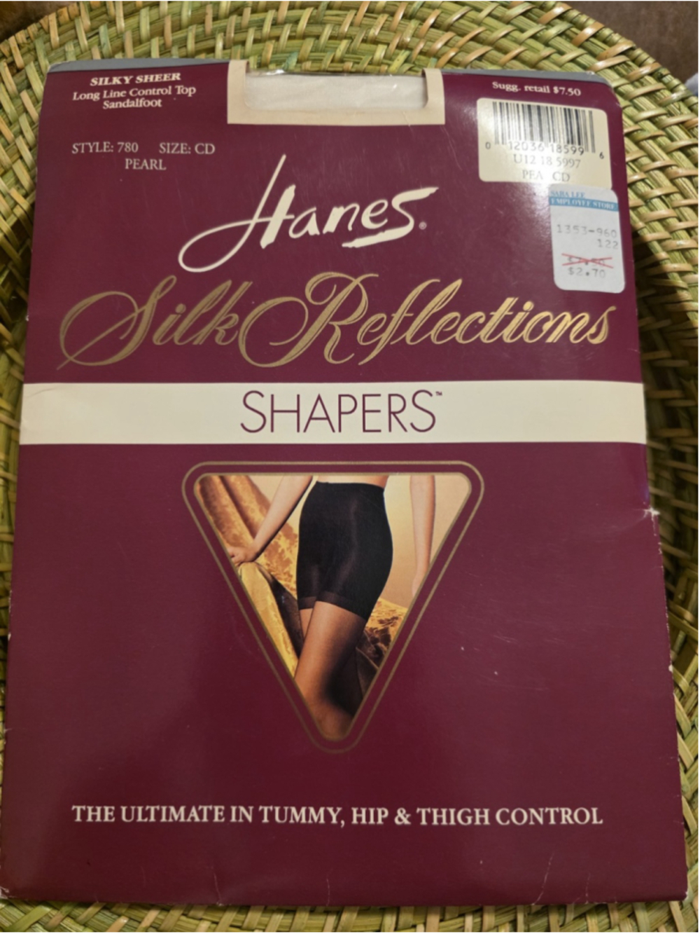 Hanes Silk Reflections Shapers Size CD Pearl NOS